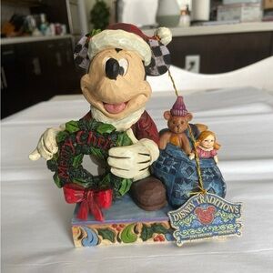 Jim Shore Disney Showcase MERRY CHRISTMAS TO YOU Mickey Figurine 401656 w/ Tag